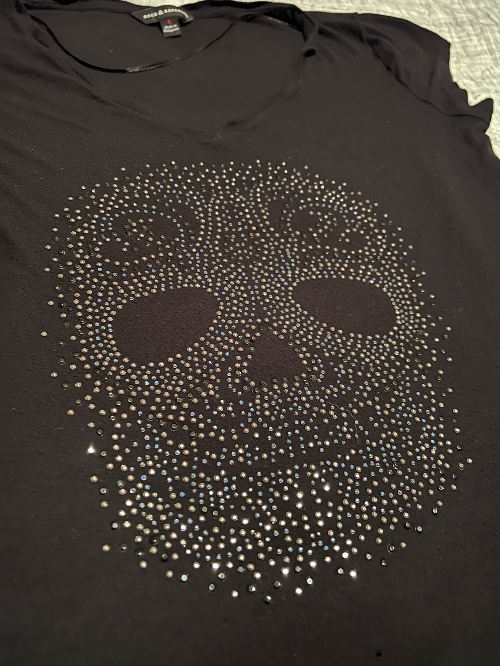 Rock & Republic L top skull rinestones sparkle